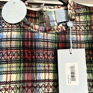 Hill House Home Vivi nap dress in multi tartan size medium